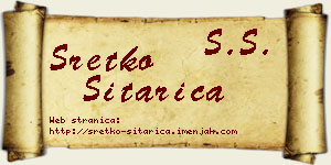 Sretko Sitarica vizit kartica